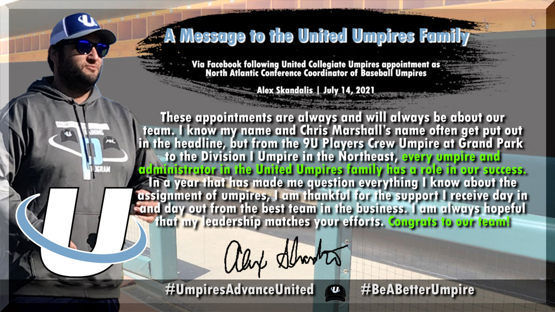 united collegiate umpires | #umpiresadvanceunited