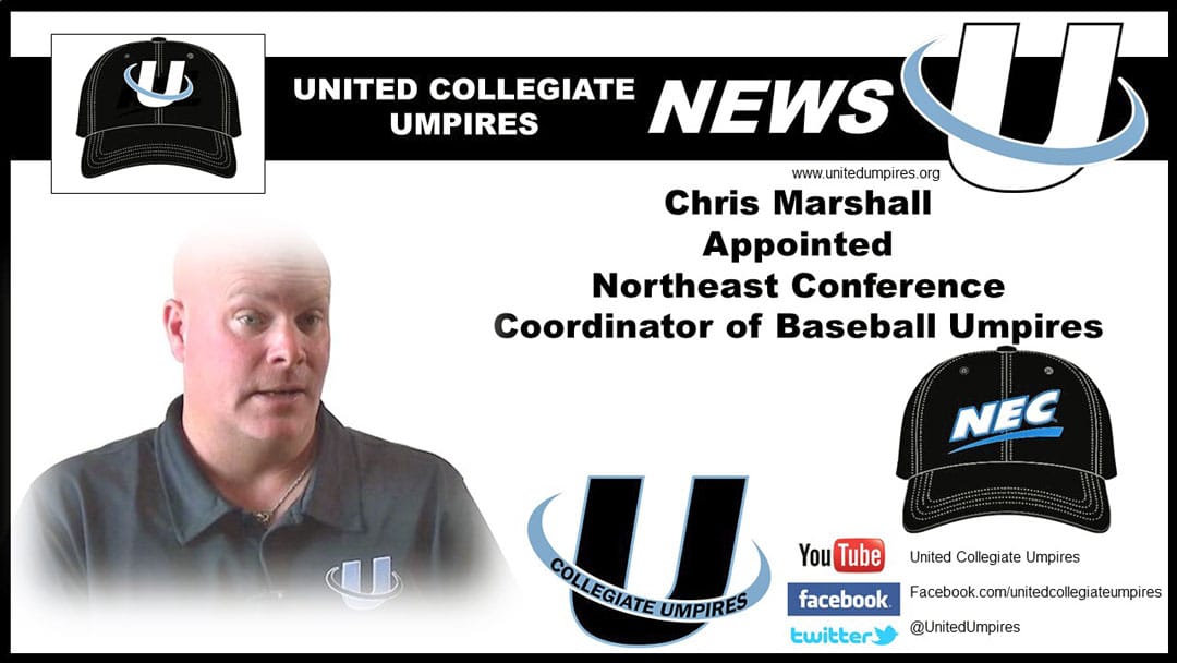 Marshall Appointed NEC Coordinator of Umpires
