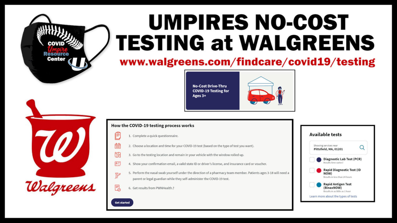 Walgreens – Accessing No-Cost COVID Test | United Collegiate Umpires